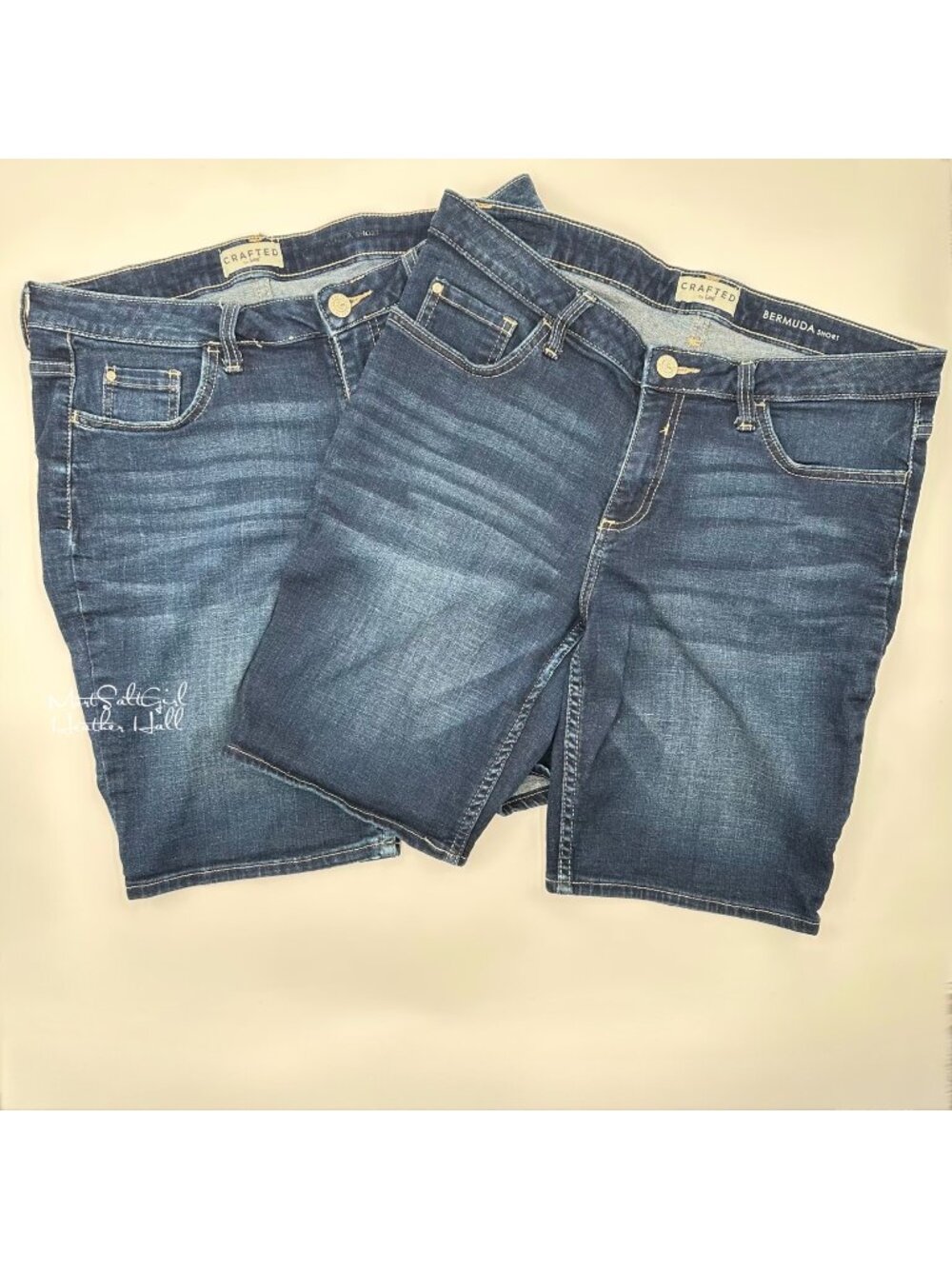 Crafted By Lee 2 Pair of Denim Bermuda Shorts Size 32